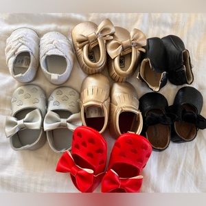 Baby girl/ newborn baby girl shoe bundle
